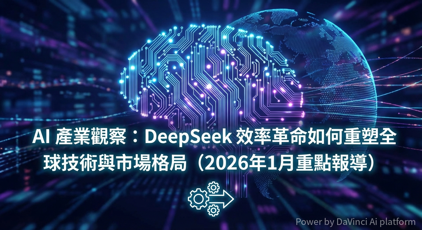 AI 產業觀察：DeepSeek 效率革命如何重塑全球技術與市場格局（2026年1月重點報導）