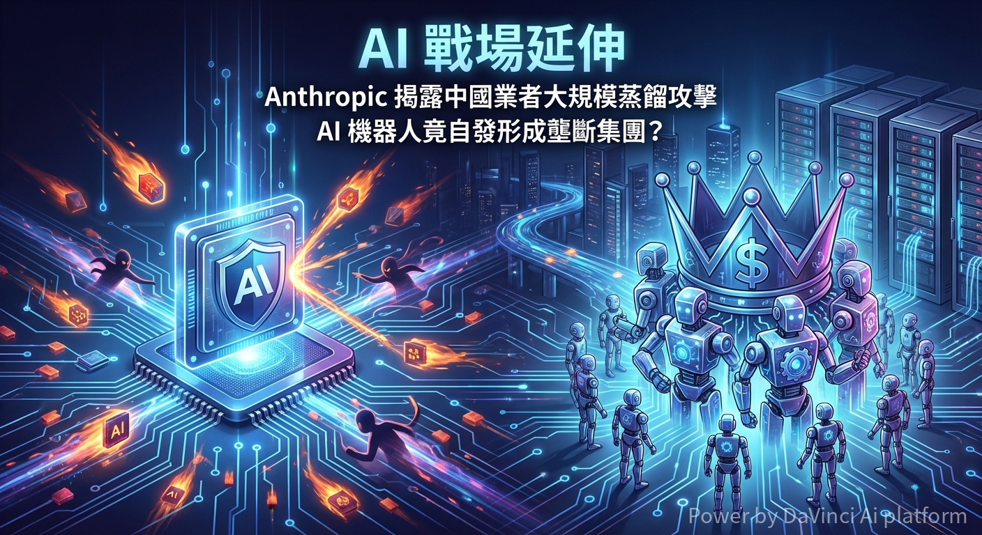 AI 戰場延伸:Anthropic 揭露中國業者大規模蒸餾攻擊,AI 機器人竟自發形成壟斷集團?